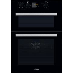 Indesit Aria IDD 6340 BL Electric Double Built-in Oven in Black